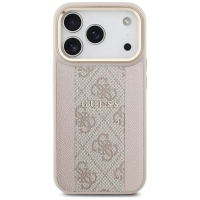 3. Etui Guess 4G Stripe MagSafe na iPhone 17 Pro - różowe