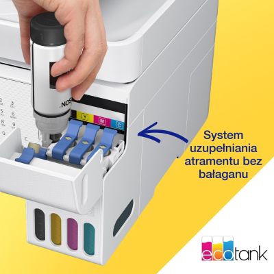 7. Epson EcoTank L5316 WiFi - wielofunkcyjna drukarka A4 z łącznością Wi-Fi i stałym zasilaniem w atrament