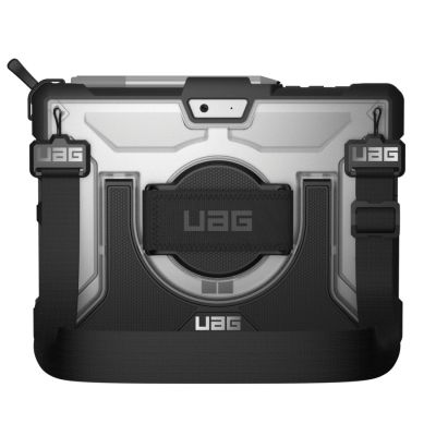 2. UAG Plasma-  obudowa ochronna z wbudowaną podstawką oraz paskiem na dłoń i ramię do Microsoft Surface Go 1/2/3/4 G (ice)