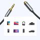 7. Kabel Ugreen AV118 10592 mini jack 3,5 mm (męski) / mini jack 3,5 mm (żeński) 1m - srebrny