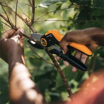 2. Fiskars Plus PowerLever Nożyce ogrodowe Kowadło Czarny, Pomarańczowy