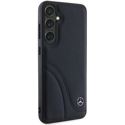 4. Etui Mercedes Leather Curved Stitches na Samsung Galaxy S24+ - czarne