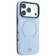 4. Etui Mercedes Leather 3D MagSafe na iPhone 18 Pro / 17 Pro - niebieskie