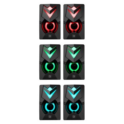 7. DEFENDER GLOSNIKI PC J4 2.0 6W LED USB CZARNE 65964
