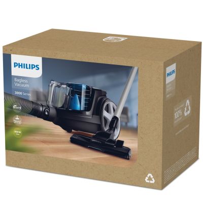 24. Odkurzacz bezworkowy Philips FC9331/09 (900W; kolor czarny)