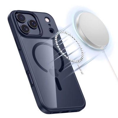 2. Etui Tech-Protect MagMat MagSafe na iPhone 17 Pro - przezroczysto-granatowe