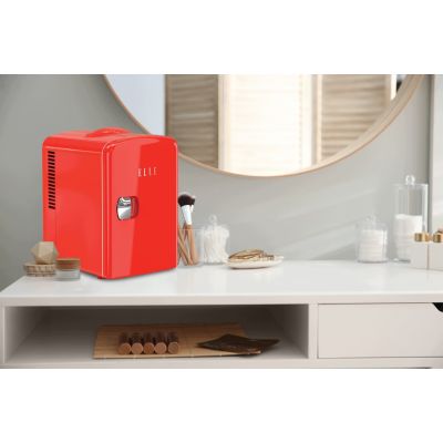 2. Mini lodówka ELLE Home ESDAF101RDEU 4L czerwona