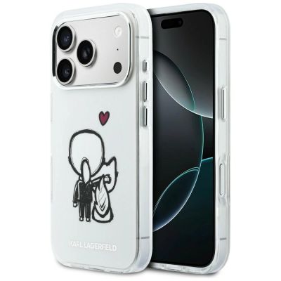 Etui Karl Lagerfeld Karl & Choupette Back MagSafe na iPhone 17 Pro Max - przezroczyste