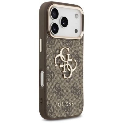 4. Etui Guess 4G Big 4G Classic Logo na iPhone 17 Pro Max / 18 Pro Max - brązowo-złote