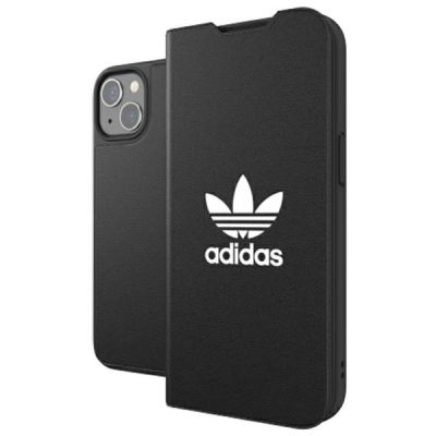 8. Etui Adidas OR Booklet Case BASIC na iPhone 13 - czarno-białe