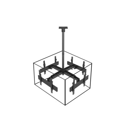 2. Equip 650372 uchwyt do tablic informacyjnych 165,1 cm (65") Czarny