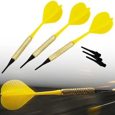 11. RZUTKI LOTKI PLASTIKOWE DART 3SZT BEZPIECZNE BEST SPORTING - ŻÓŁTE