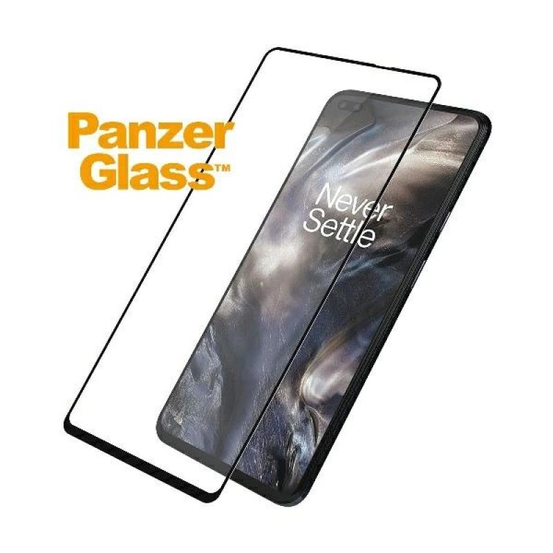 2. Szkło hartowane PanzerGlass E2E Super+ na OnePlus Nord - z czarną ramką