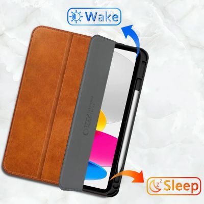6. Etui Tech-Protect Fleece na iPad 10.9” 10 / 2022 / 11” 11 / 2025 - brązowe