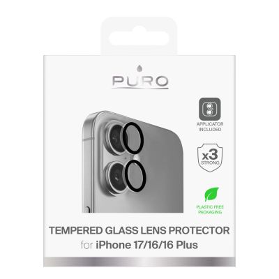 2. Szkła hartowane na obiektywy Puro Individual na iPhone 17 / iPhone 16 / iPhone 16 Plus