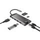 5. NATEC MULTIPORT ADAPTER FOWLER PLUS USB-C-> USB 3.0 3X, HDMI 4K, USB-C PD, RJ45, MICRO SD NMP-1690