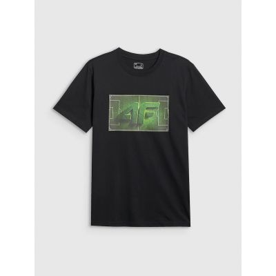 7. T-shirt regular z nadrukiem męski 4F 4FRAW25TTSHM3612-20S