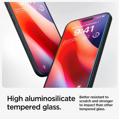 10. Szkło hartowane Spigen Glas.tR EZ Fit na iPhone 15 / 16 - 2 szt.
