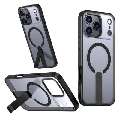 2. Etui Hybrid Armor X na Samsung Galaxy S25 FE z podstawką kompatybilne z MagSafe - czarne
