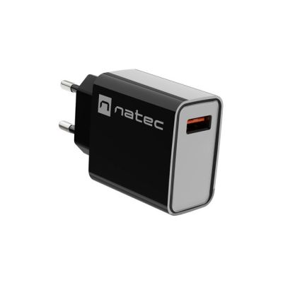 7. NATEC ŁADOWARKA SIECIOWA RIBERA USB-A 18W CZARNA NUC-2058