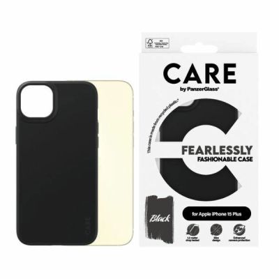 Etui CARE by PanzerGlass Fearlessly Fashionable Case na iPhone 15 Plus - czarne