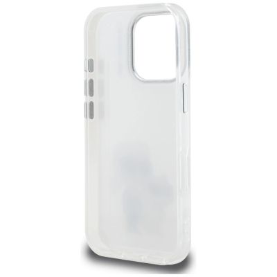 7. Etui Karl Lagerfeld IML Aquarelle Karl & Choupette & Logo na iPhone 16 Pro - białe