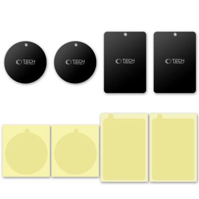 4. Płytki magnetyczne Tech-Protect MetalPlate do uchwytów samochodowych - czarne (4 szt.)