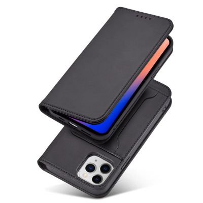 3. Magnet Card Case etui do iPhone 12 Pro pokrowiec portfel na karty kartę podstawka czarny