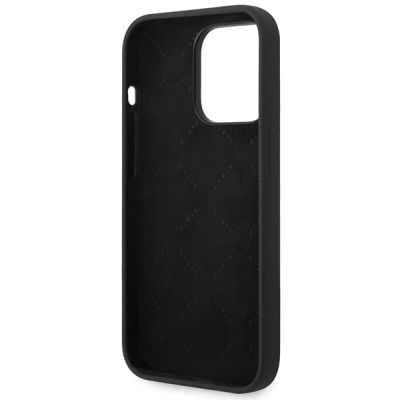 7. Etui Guess Silicone Vintage Gold Logo na iPhone 14 Pro Max - czarne