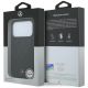 8. Etui Mercedes Leather Crossed Lines MagSafe na iPhone 17 Pro / 18 Pro - czarne