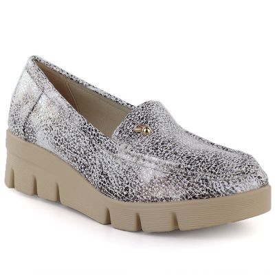 2. Półbuty damskie na platformie złote M.Daszyński MR23109D