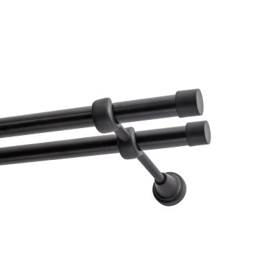 KARNISZ PODWÓJNY FI 19 MM CZARNY 320 CM LUNA KOWALSKI