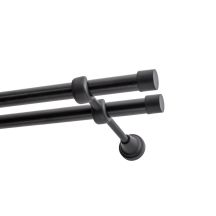 KARNISZ PODWÓJNY FI 19 MM CZARNY 320 CM LUNA KOWALSKI