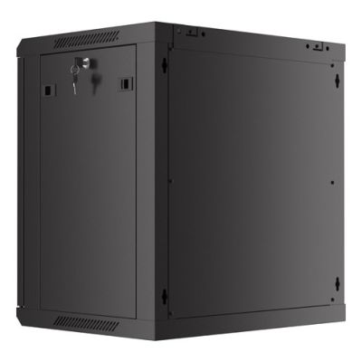 5. SZAFA INSTALACYJNA RACK WISZĄCA 19" 12U 600X450 CZARNA DRZWI PERFOROWANE LANBERG (FLAT PACK)