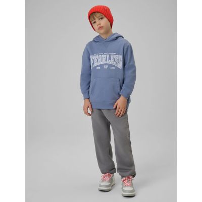 3. Bluza dresowa regular z kapturem chłopięca 4F 4FJRSS26TSWSM2637-32S