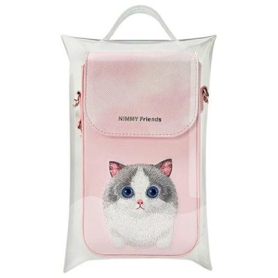 9. Torebka Nimmy Big Eyed Pet 2.0 Cat na telefon - różowa