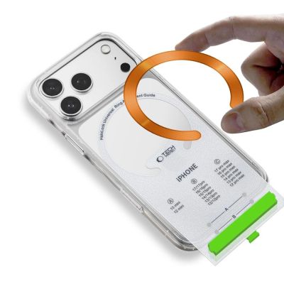 5. Pierścień magnetyczny Tech-Protect MMP-210 MagSafe 2-Pack - pomarańczowy / czarny