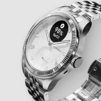 2. Zegarek Withings Scanwatch Nova Brilliant - funkcje EKG, pomiar pulsu, SPO2, temperatury, aktywność fizyczna i sen (39mm, titanium gray)