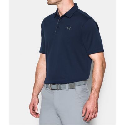 Koszulka treningowa Under Armour Tech Polo, z krótkim rekawem, w kolorze granatowym