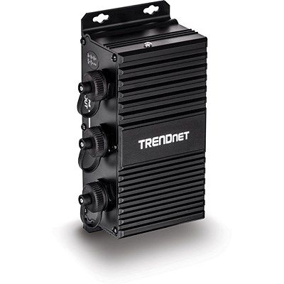 8. TRENDnet 2-portowy przemysłowy zewnętrzny przedłużacz Gbit UPoE 100m