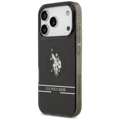 2. Etui US Polo DH and Bottom Stripe Logo MagSafe na iPhone 17 Pro - czarne