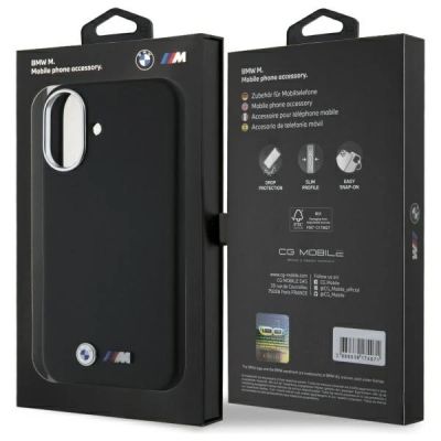 8. Etui BMW M Smooth Full Wrapped Metal MagSafe na iPhone 16 - czarne