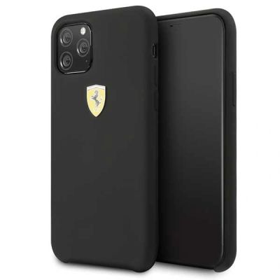 Etui Ferrari Silicone na iPhone 11 Pro Max - czarne