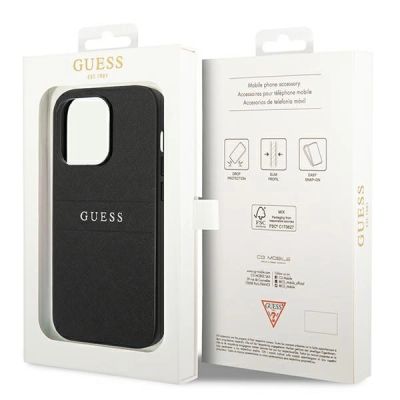 8. Etui Guess Saffiano Strap na iPhone 14 Pro - czarne