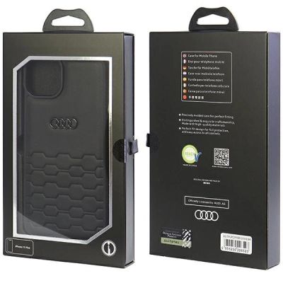 4. Etui Audi GT Synthetic Leather do iPhone 15 Plus - czarne