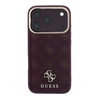 3. Etui Guess Peony 4G Small Logo MagSafe na iPhone 17 Pro / 18 Pro - burgundowe