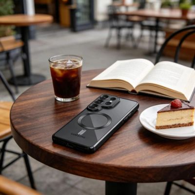 3. Etui Tech-Protect MagFlex na Samsung Galaxy S26 Ultra - przezroczysto-czarne