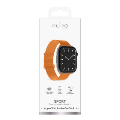 2. Pasek Puro Sport na Apple Watch 44/45/46/49mm - pomarańczowy