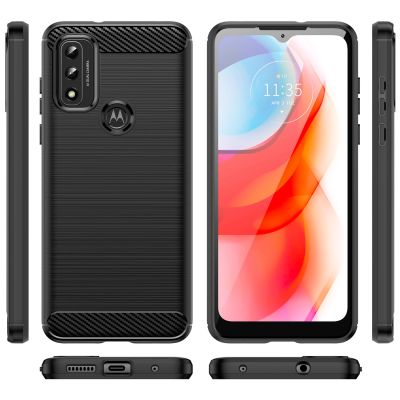7. Carbon Case elastyczne etui pokrowiec Motorola Moto G Play 2022 czarny