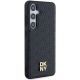 4. Etui DKNY Leather Pattern Metal Logo MagSafe na Samsung Galaxy S24 - czarne